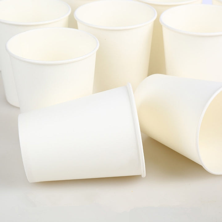 Pure White Disposable Paper Cups 20 - 100 pcs Set