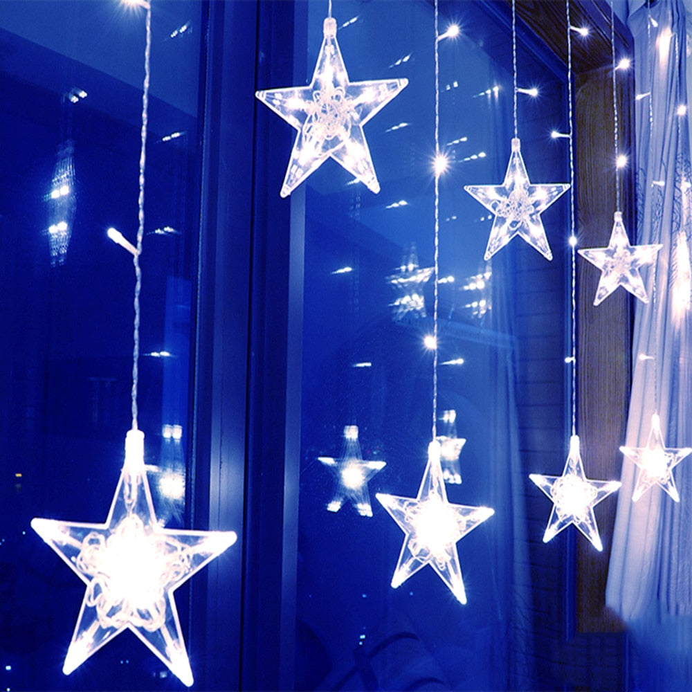 LED String with Star Shaped Pendants