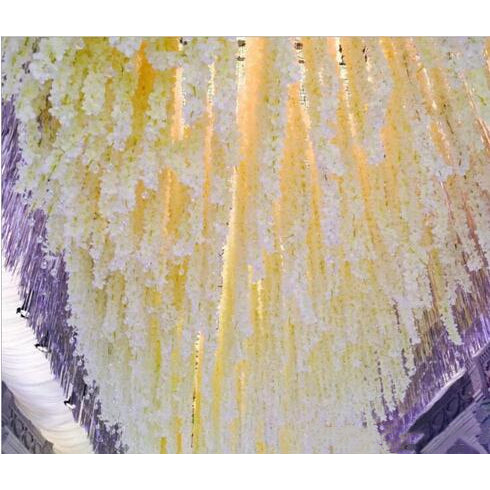 Set of 100 Artificial Wisteria Silk Flowers