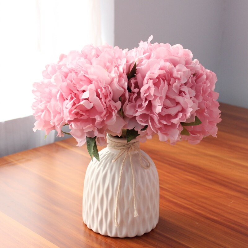 Artificial Peony Flowers Branches Set