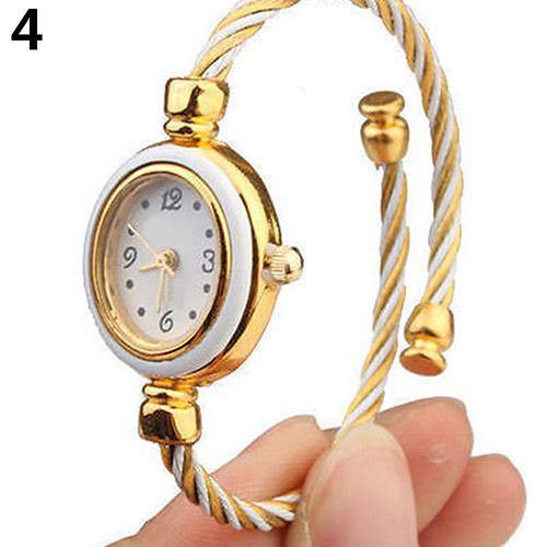 Women's Fashion Casual Steel Wire Quartz Analog Bracelet Bangle Wrist Watch - MRSLM