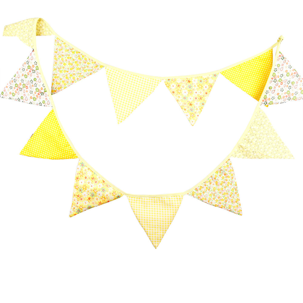 Colorful Cotton Flags Party Banner