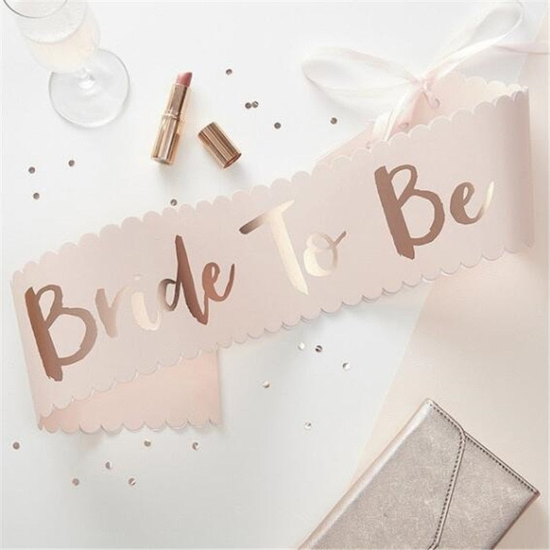 Rose Gold Bachelorette Party Sash/Decoration