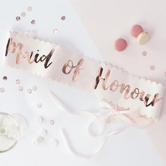 Rose Gold Bachelorette Party Sash/Decoration