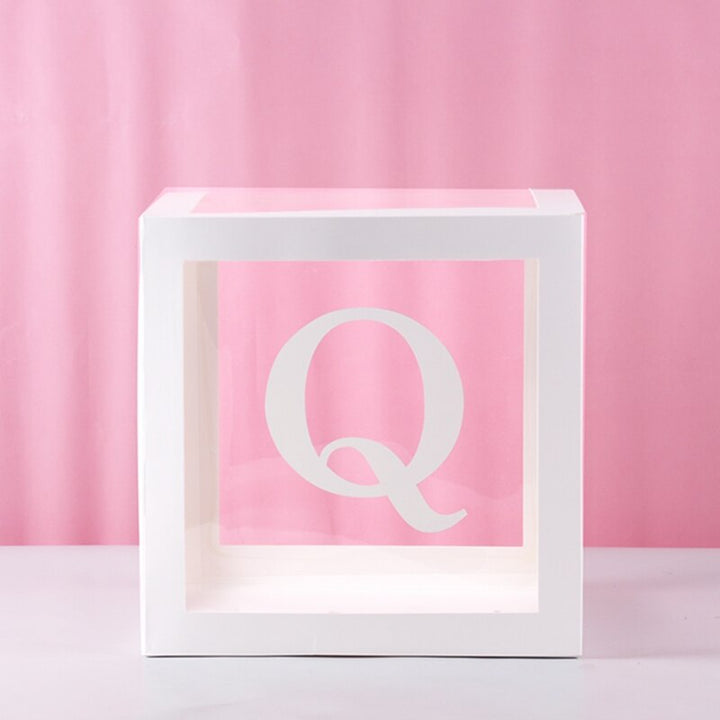 Transparent Letter Patterned Box