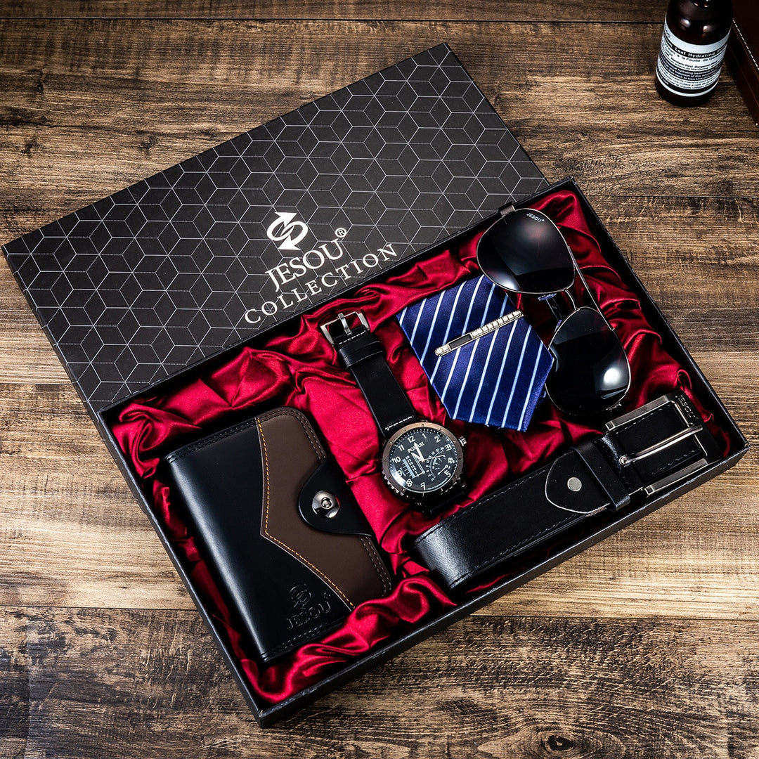 Men's Solid Gift Box Set 5 Pcs