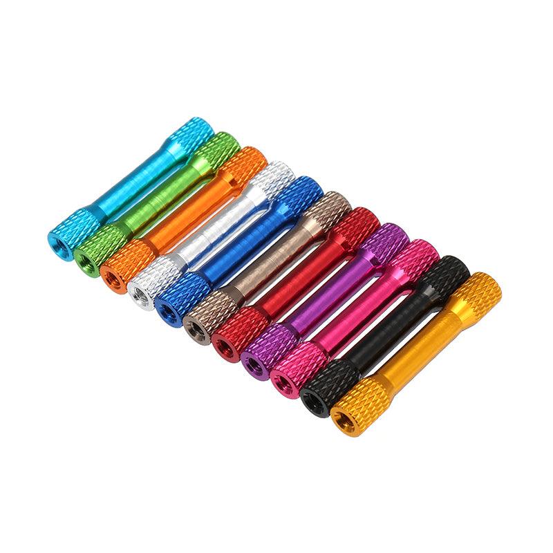 Suleve™ M3AR3 10Pcs M3 35mm Knurled Standoff Aluminum Alloy Multicolor - MRSLM