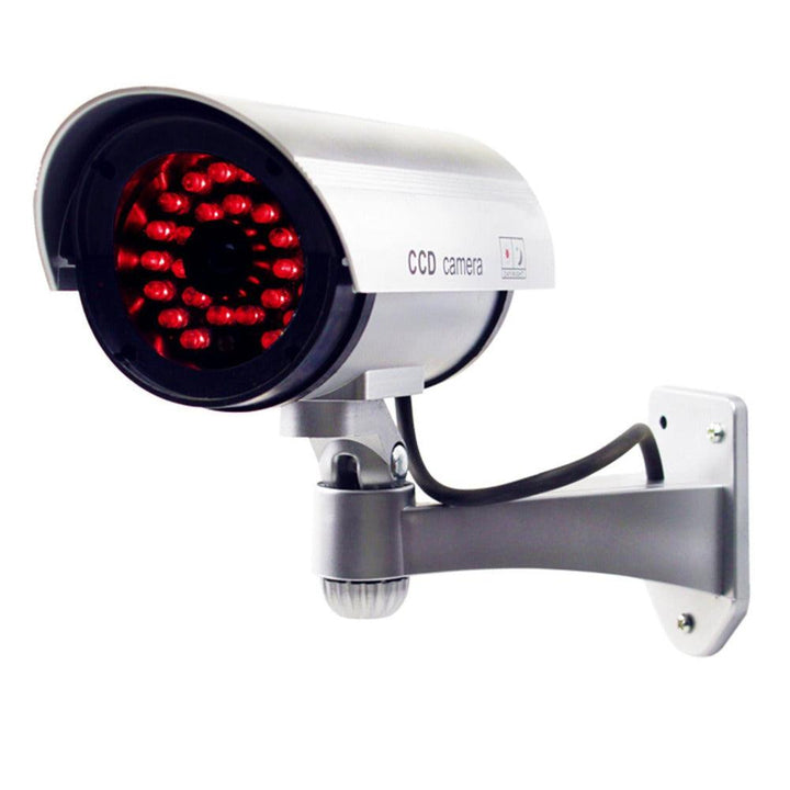 Solar Powered Simulation Camera Security CCTV Dome Camera Outdoor with 30 LED Night Light - MRSLM