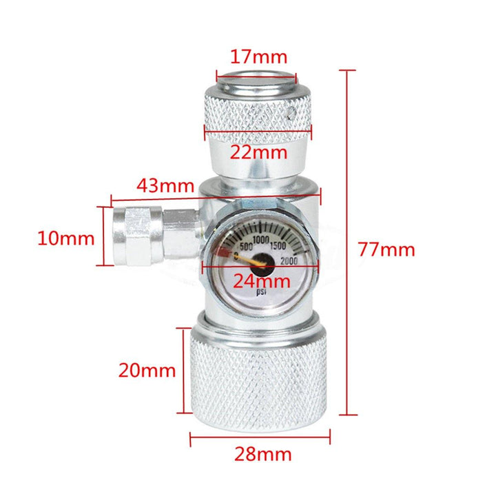 CO2 Moss Plant Fish Aquarium Single Pressure Gauge Regulator Manometer Equipment - MRSLM