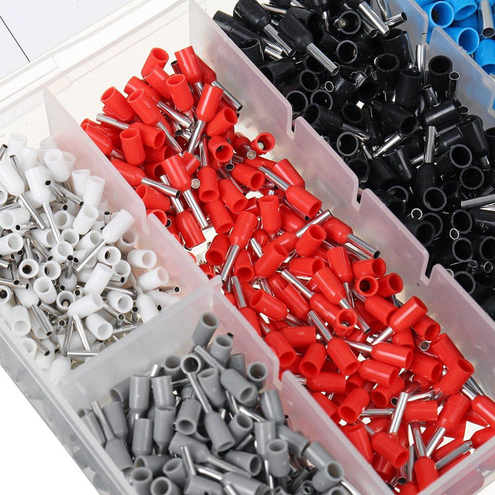 0.25-10mm² Adjustable Crimper 1200PCS Wire Terminals Crimping Plier Tools Set - MRSLM