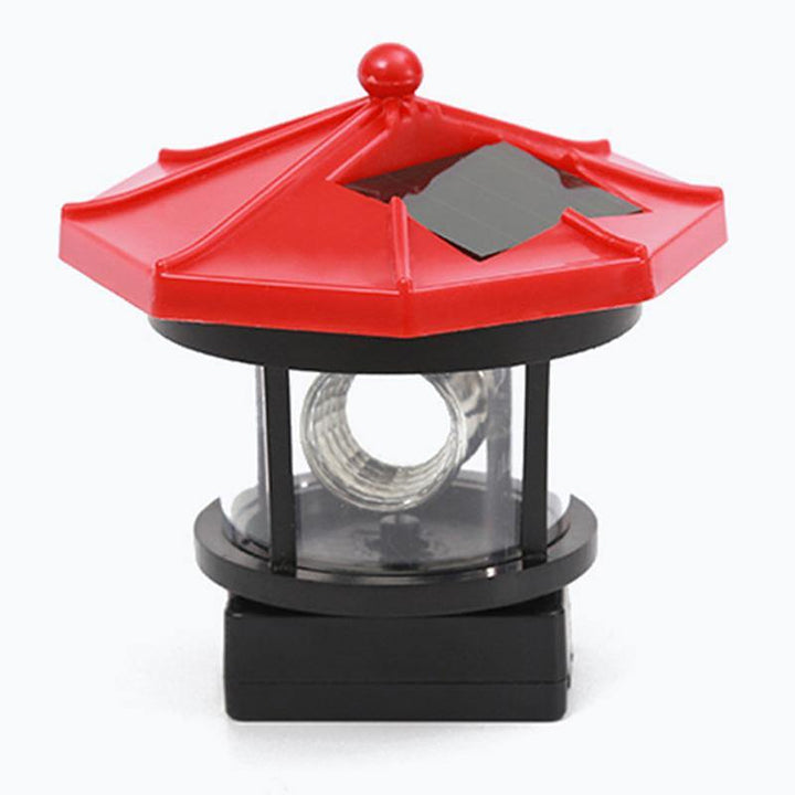 LED Rotating Lighthouse Solar Light Tower Top Garden Yard Lawn Lamp Outdoor Landscape Lighting - MRSLM