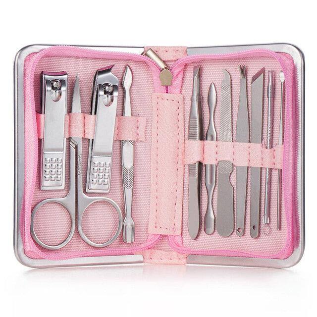 11/26 Pcs Nail Clipper Manicure Set Stainless Steel Nail Cutter Scissor Cuticle Nipper Nail Tools Set - MRSLM