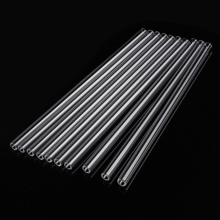 10Pcs 200x7x1mm Length 200mm OD 7mm 1mm Thick Wall Borosilicate Glass Blowing Tube Lab Factory School Home Tubes - MRSLM