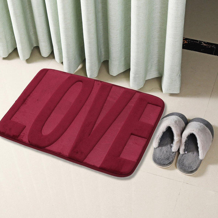 Coral Fleece Memory Foam Mats Bathroom Absorbent Non-slip Shower Rugs Carpet - MRSLM