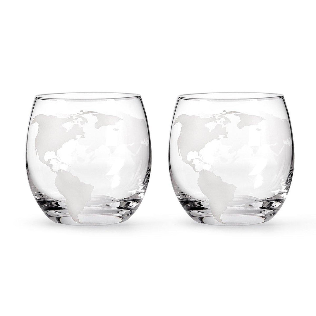 Elegant 850mL World Globe Decanter Alcohol Liquid Glasses Crystal White Glass Earth Cups - MRSLM