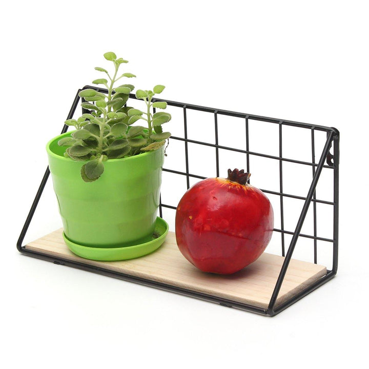 Wall Hanging Shelf Industrial Modern Storage Shelf Rack Flower Hallway Home Shelf Bracket - MRSLM