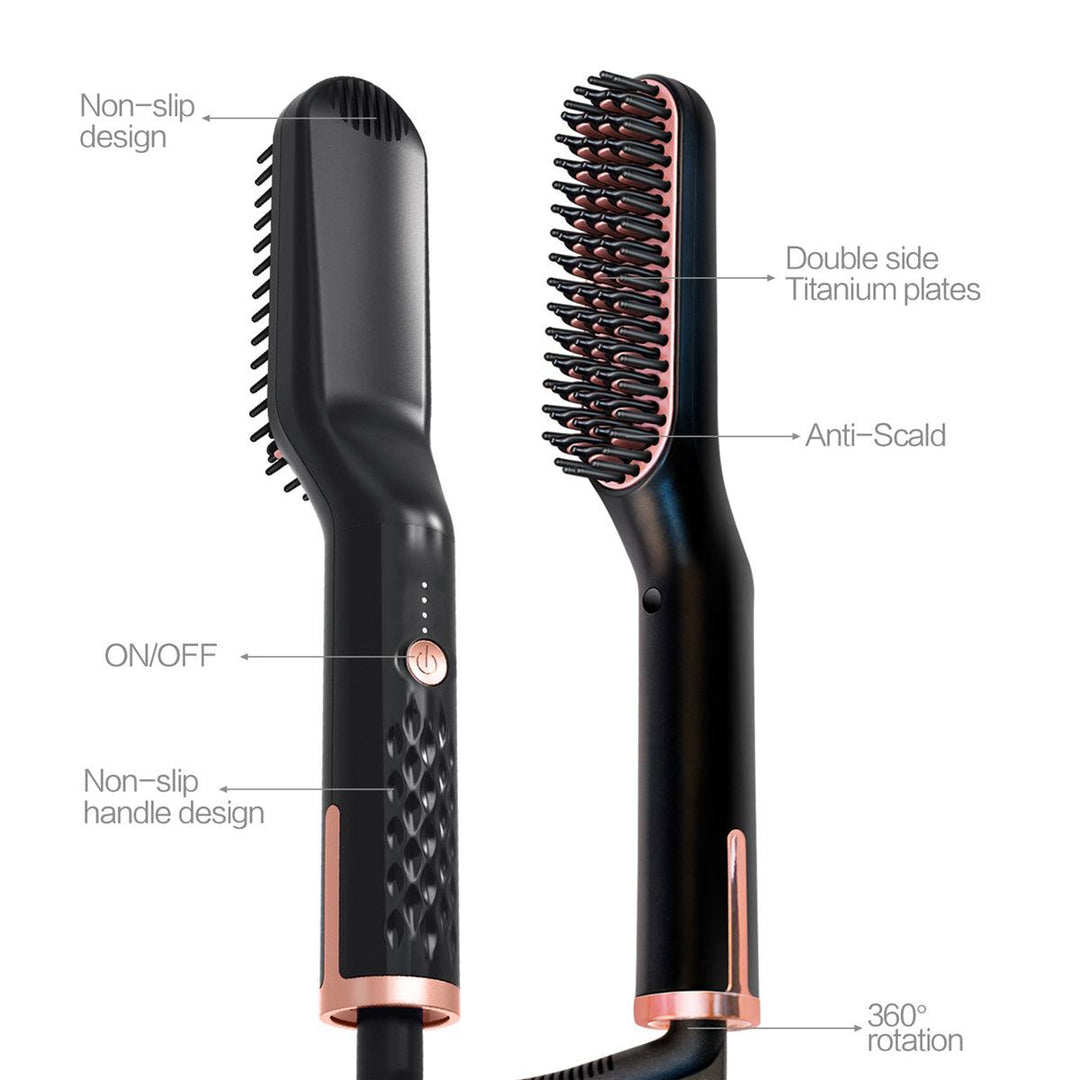 Straightener Brush- Electric Ionic Faster Quick Heated Comb - MRSLM