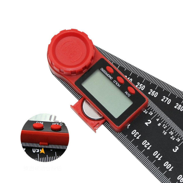 200/300mm 360 Degree LCD Digital Display Angle Ruler Inclinometer Goniometer Protractor Measuring Tool 0-300mm Measuring Ruler - MRSLM