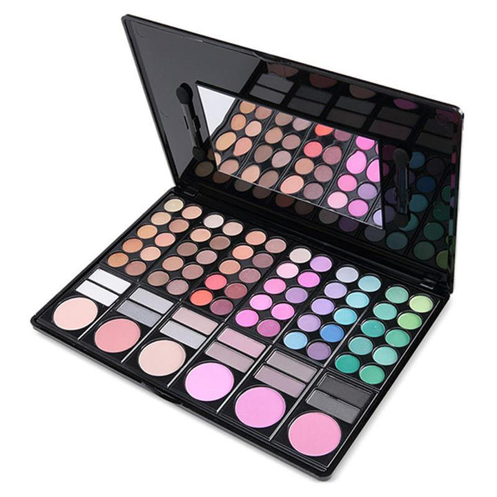 78 Colors Eyeshadow Palette Blusher Contour Powder Lip Gloss Eye Shadow Makeup Set - MRSLM