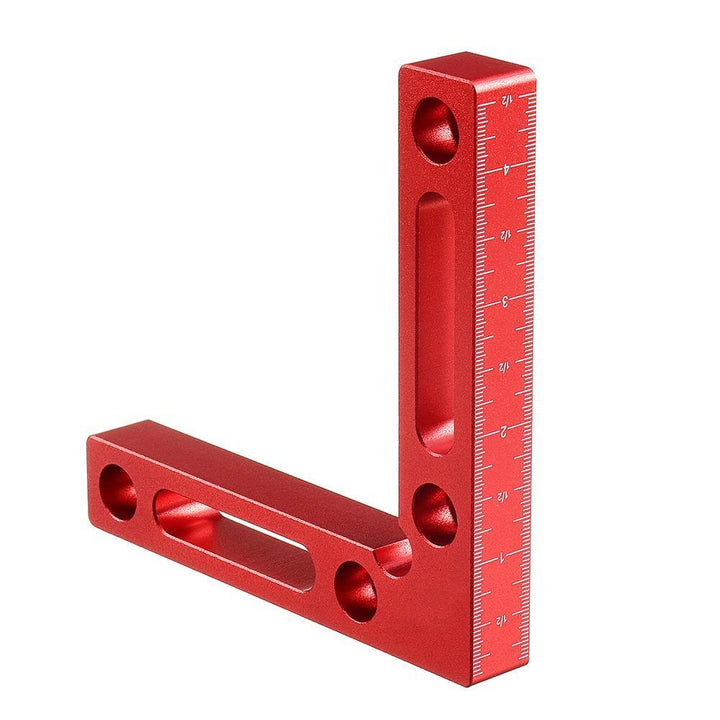 Drillpro Upgrade Aluminium Alloy 90 Degree 120x120mm Precision Clamping Square Woodworking L-Shaped Auxiliary Fixture Machinist Square Positioning Right Angle Clamping Measure - MRSLM