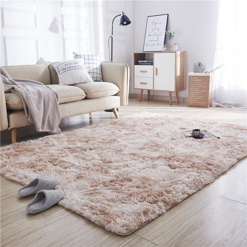 Hongshen Carpet Plush Tie Dye Rug for Living Room Sofa Coffee Table Bay Window Mat - MRSLM