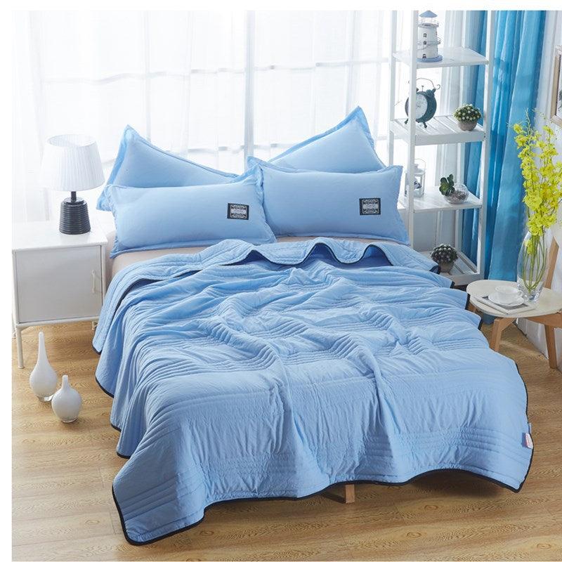 Cooling Blankets Pure Color Summer Quilt Plain Summer Cool Quilt Compressible Air-conditioning Quilt Quilt Blanket - MRSLM