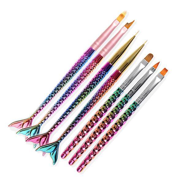 1pc Nail Art Pen Mermaid DIY Drawing Design And Line Painting Manicure Dotting Tools - MRSLM