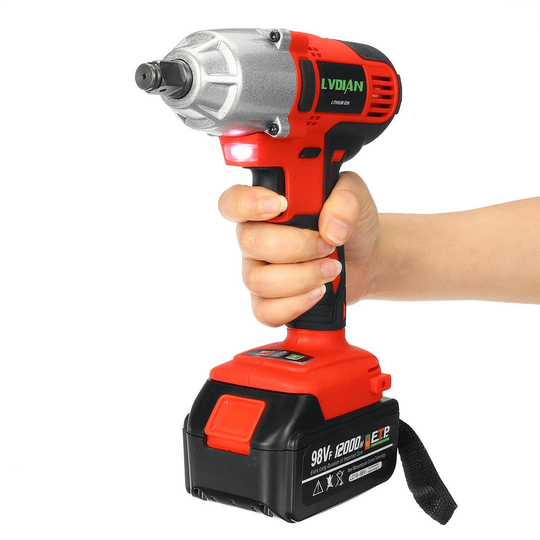 98VF 320NM 12000mAh Cordless Electric Power Impact Wrench Drill Screwdriver Set 110-240V - MRSLM