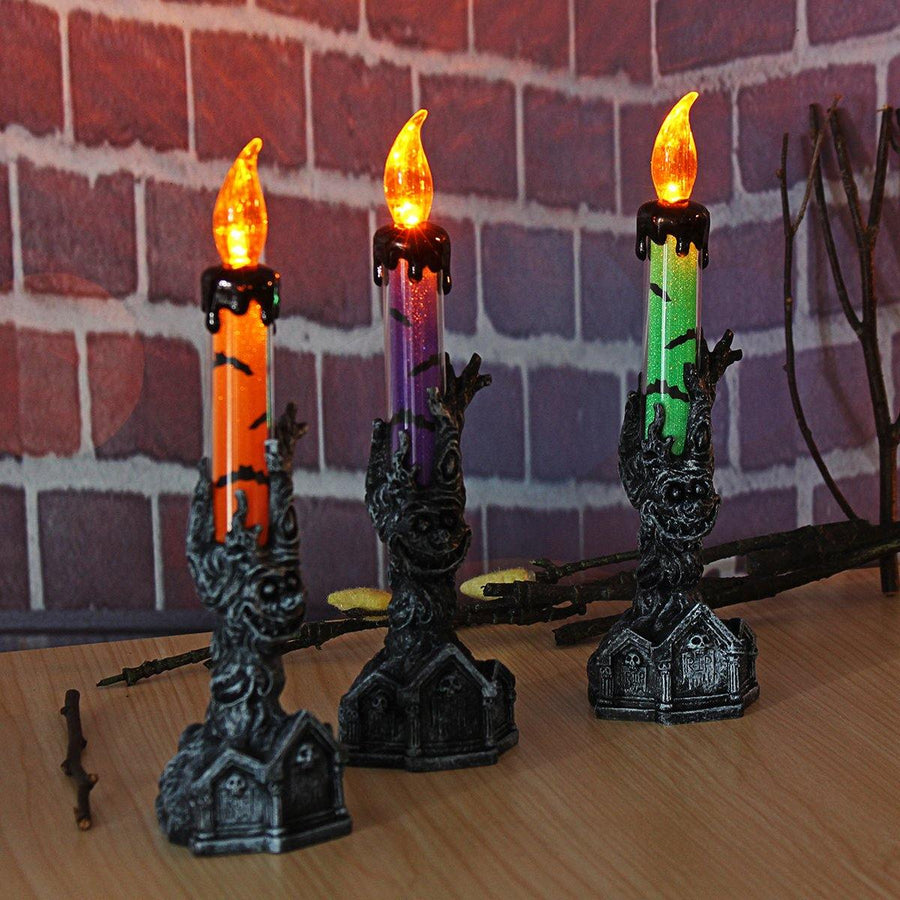 Halloween Skull Skeletal Hand Stand LED Candle Light Party Decorations - MRSLM