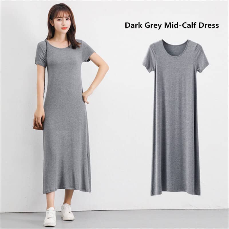 Women's Modal Knitted Summer T-Shirt Dress