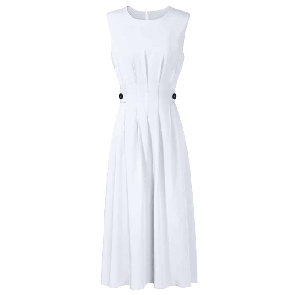 K-Fashion Women's Dress in White and Black