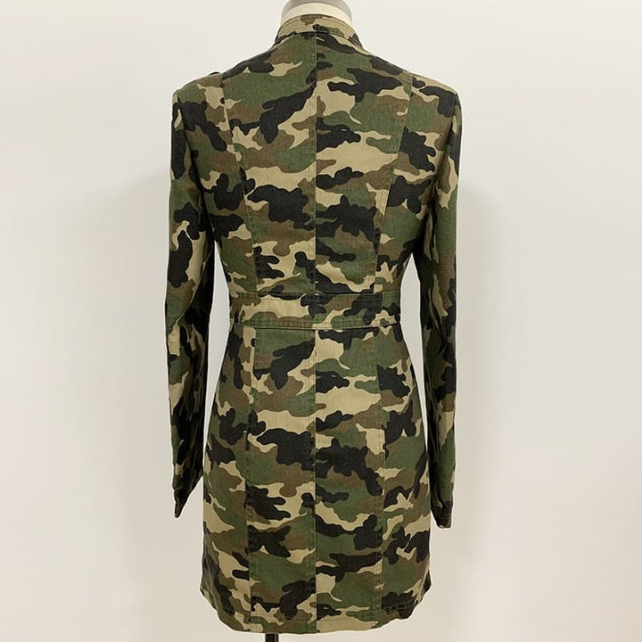 Women's Military Style Mini Dress