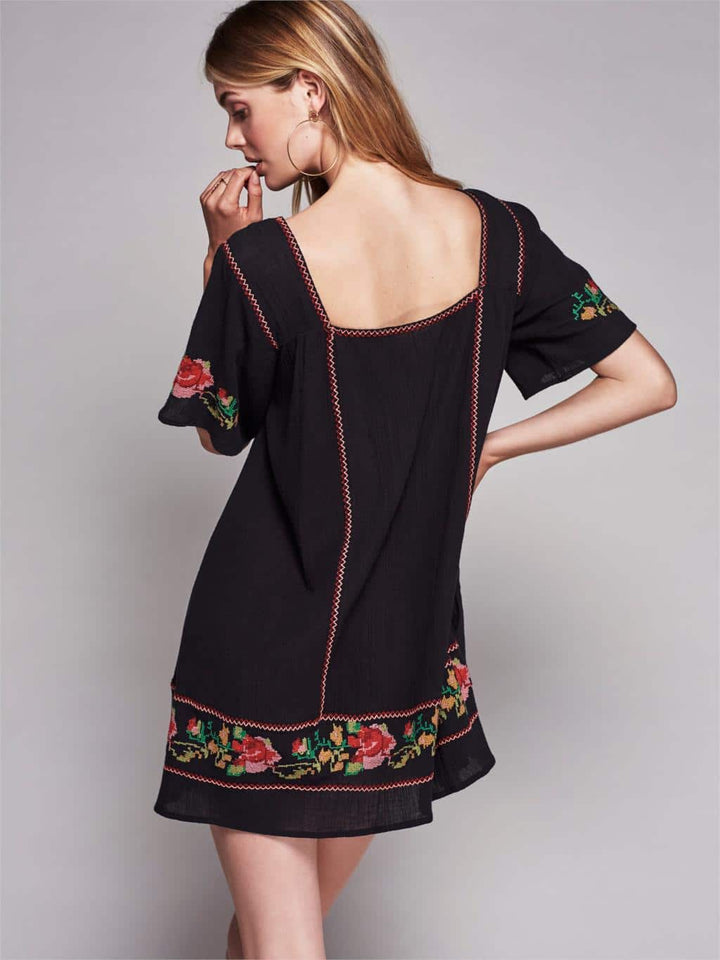 Embroidery Mini Dress for Women