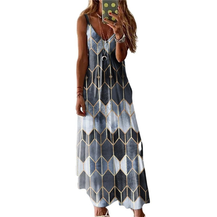 Women's Printed Casual Long Dress