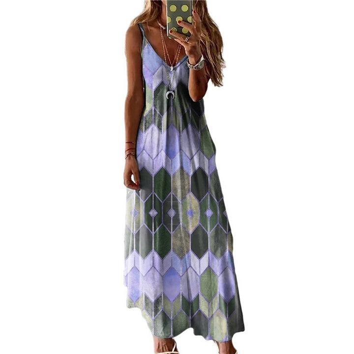 Women's Printed Casual Long Dress