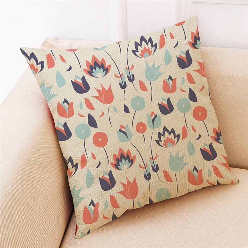 Linen Pillowcase Square Sofa Car Decoration Cushion Cover Pillow Case - MRSLM