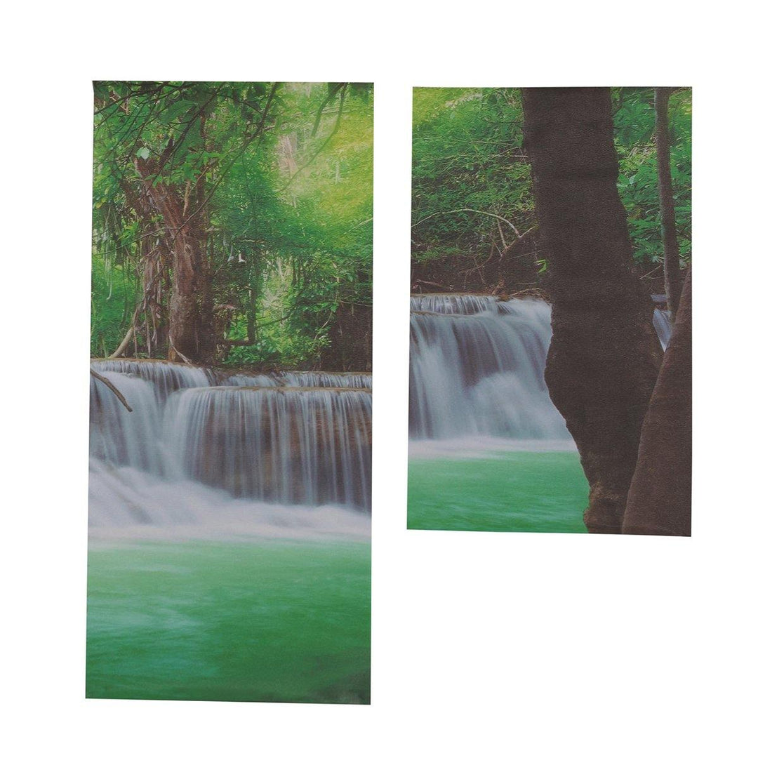 Rimless Landscapes Green Waterfalls High Definition Spray Paintings For Room Decorations - MRSLM