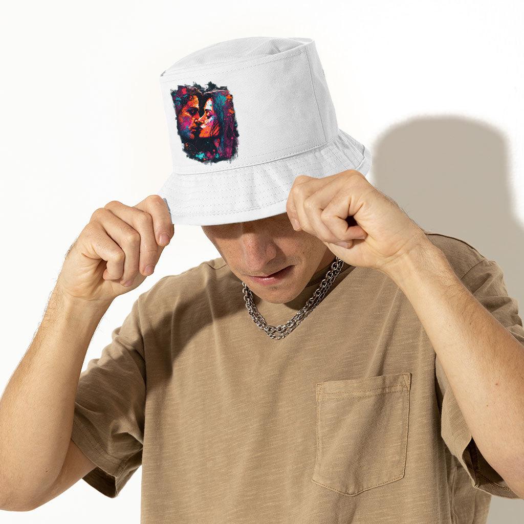 Paint Bucket Hat - Kiss Art Hat - Colorful Bucket Hat - MRSLM