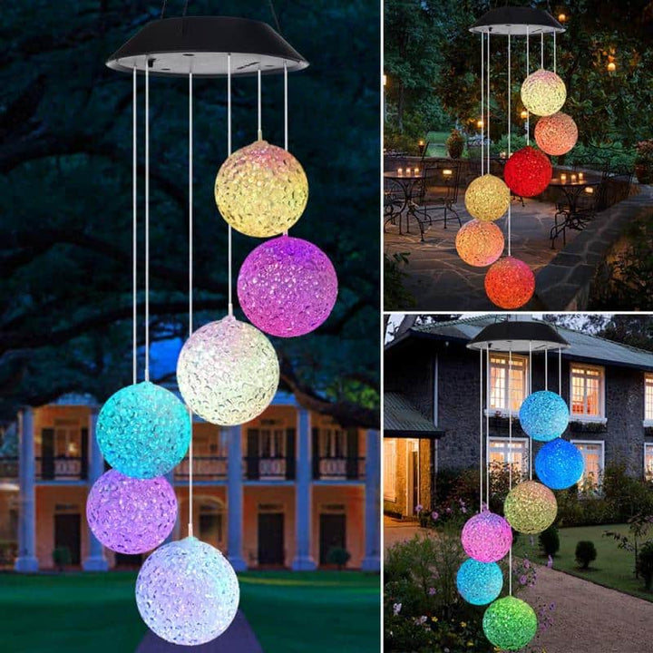 Solar Powered LED Wind Chimes