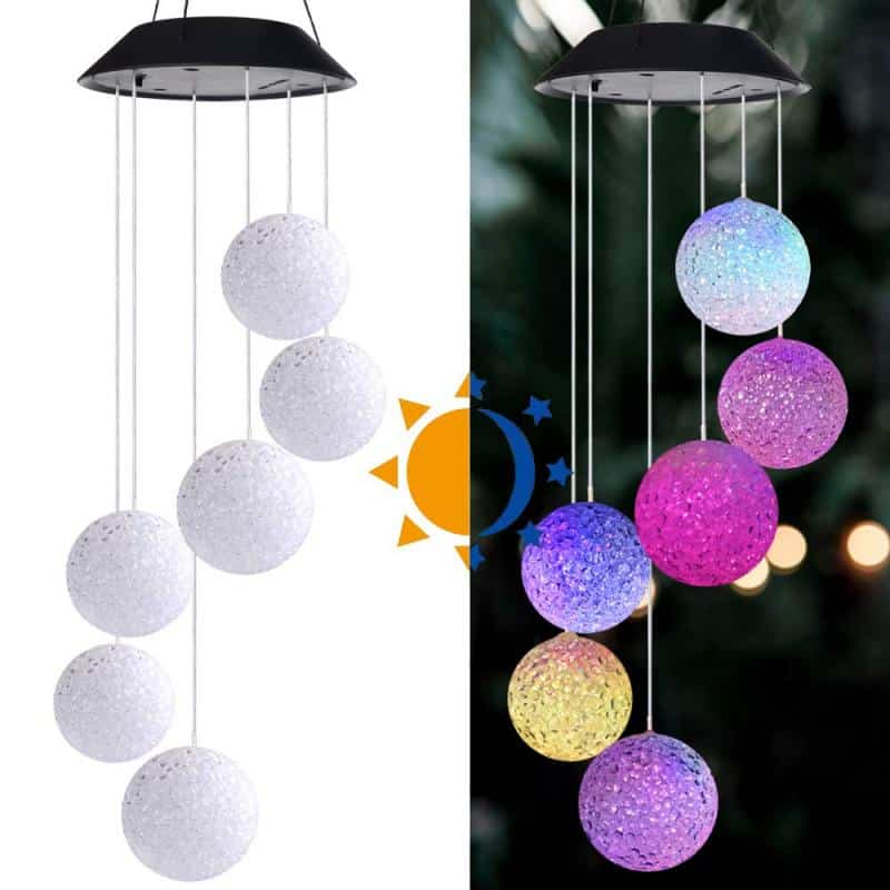 Solar Powered LED Wind Chimes