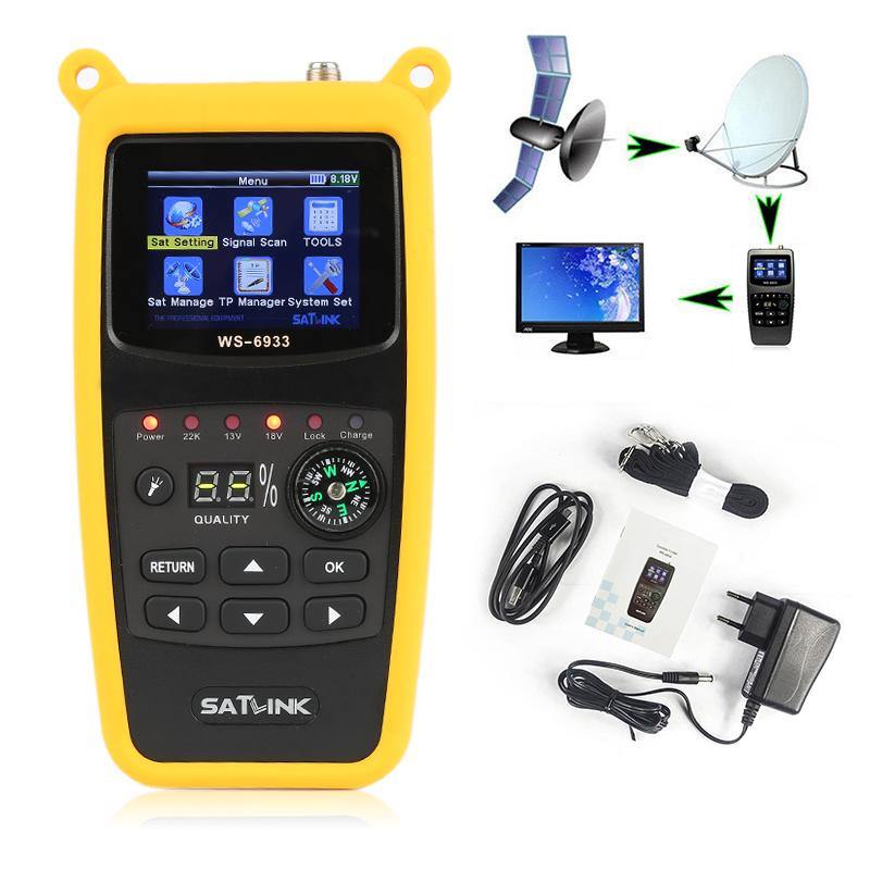 Satlink WS-6933 DVB-S2 FTA CKU Band Satlink Digital Satellite Finder Meter (EU Plug) - MRSLM