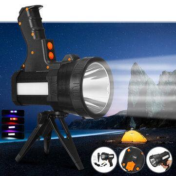 L2 6000LM 500m+ Strong LED Spotlight with Tripod 9600mAh USB Rechargeable Powerful Searchlight Portable Handle Flashlight For Camping Hunting Fishing - MRSLM