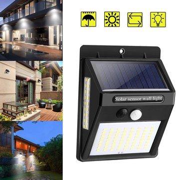 100 LED Solar Light PIR Motion Sensor Safety Outdoor Garden Wall Light - MRSLM