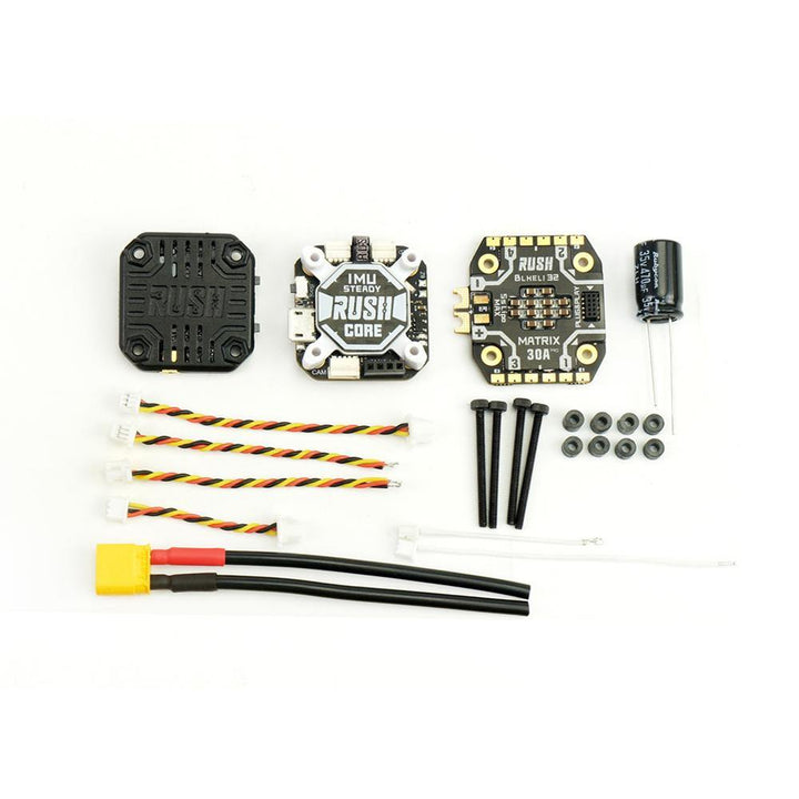 RUSH MINI TANK STACK RUSH CORE F7 & MATRIX 32bit 30A ESC & MINI VTX 25-800MW For FPV Racing Drone 20*20mm - MRSLM