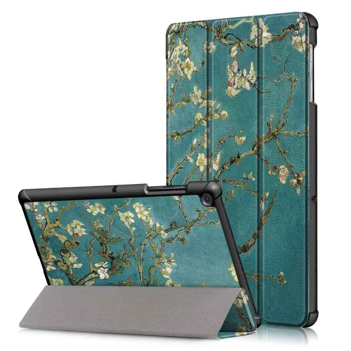 Tri-Fold Pringting Tablet Case Cover for Samsung Galaxy Tab S5E SM-T720 SM-T725 Tablet - Apricot Blossom - MRSLM