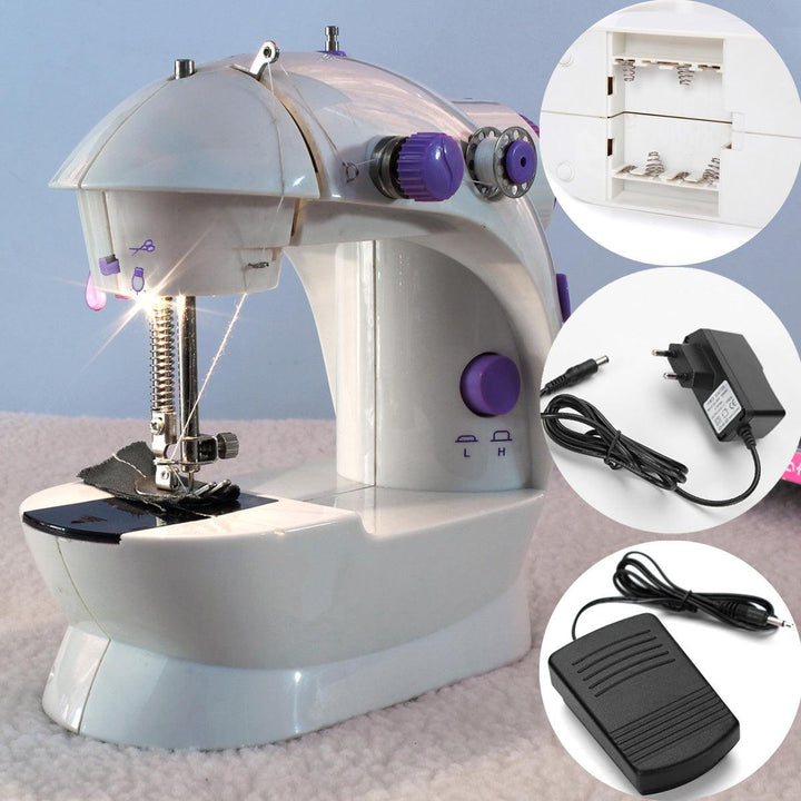 Portable Home Handwork Electric Mini Sewing Machine With Led Light - MRSLM