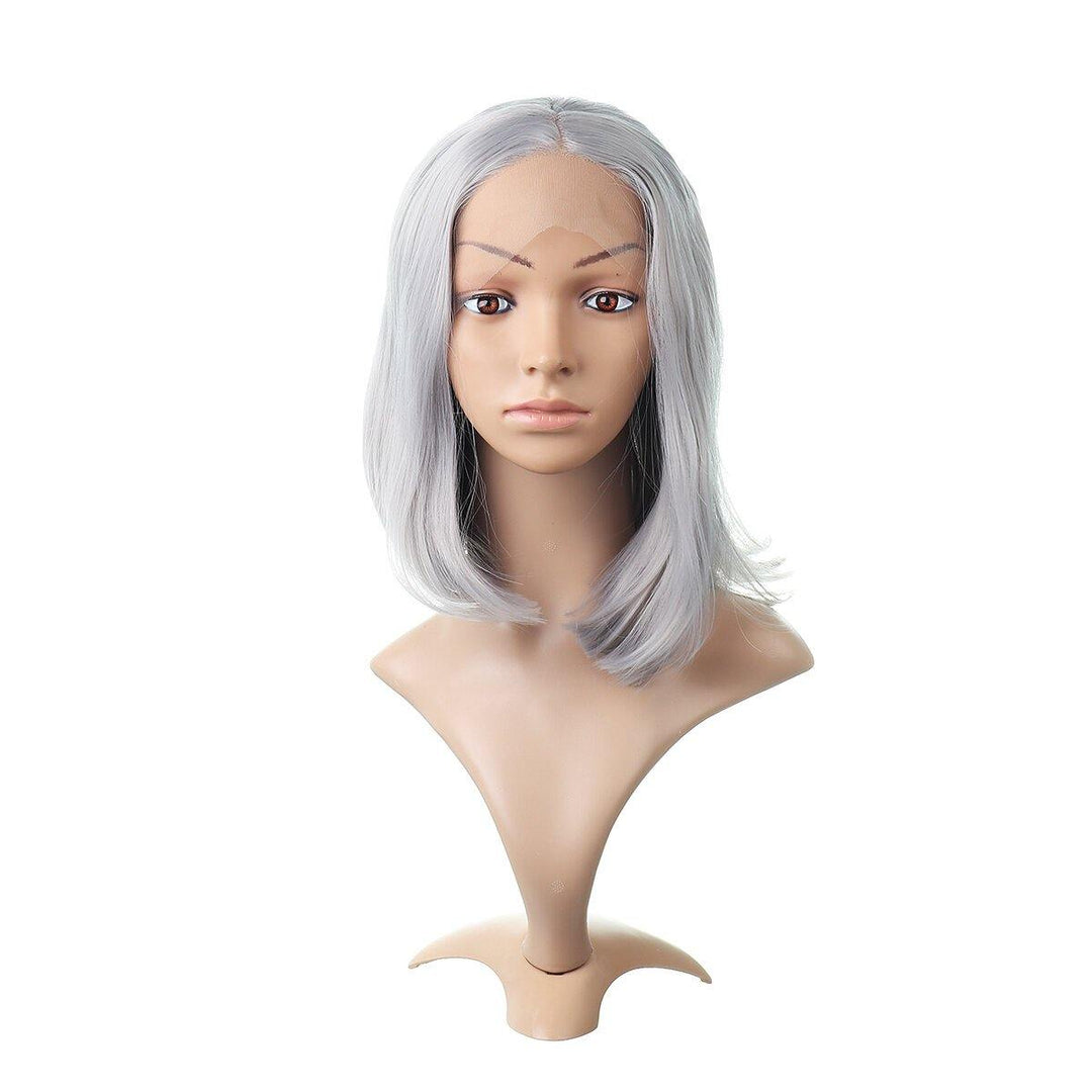 12/14 inch Pink Bob Lace Front Wig Human Hair Pre Plucked Blonde Grey Green Ombre Short Bob Wigs - MRSLM