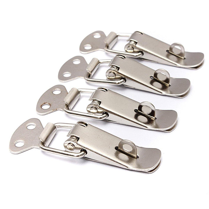 4PCS Case Box Chest Spring Stainless Tone Lock Toggle Latch Catch Clasp - MRSLM