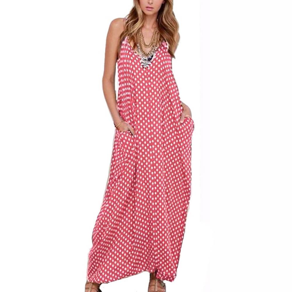 Women's Cami Dot Printed Maxi Dresses