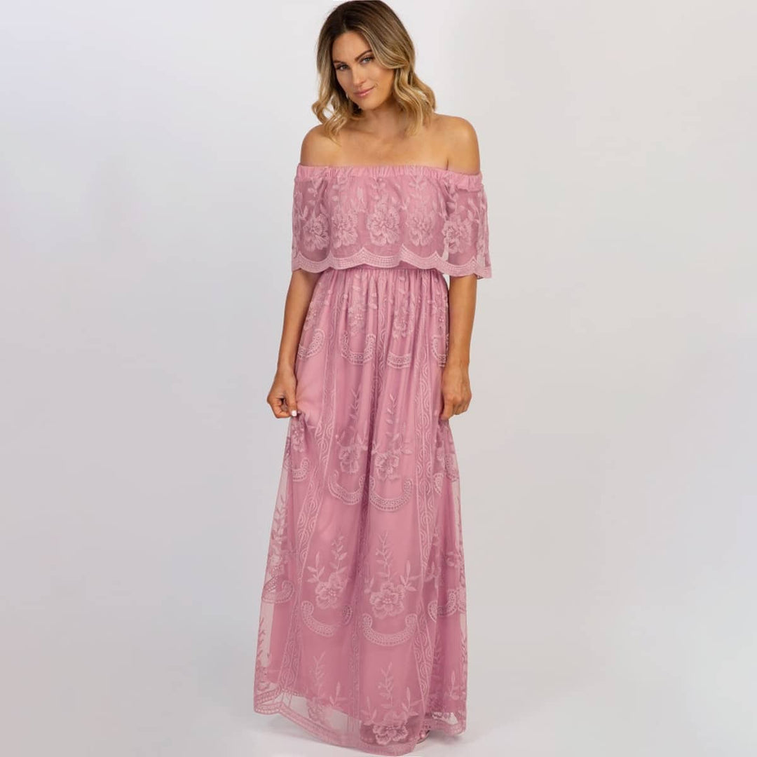 Off Shoulder Maxi Dress for Women